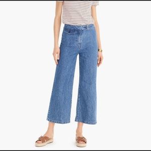 J. Crew Point Sur Wide Leg Cropped Jeans